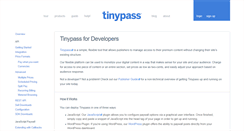 Desktop Screenshot of developer.tinypass.com